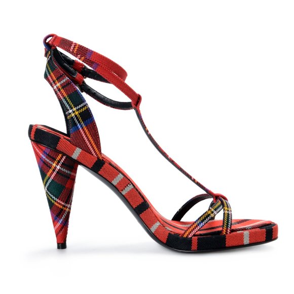 Burberry "London" Canvas High Heels Sandals Shoes - Picture 4 of 8